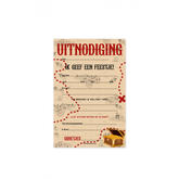 Uitnodigingskaarten Piraat 6st